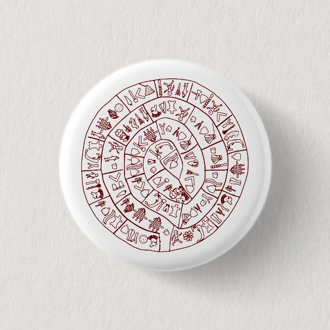 Phaistos Disc from Minoan Crete Button (Front)