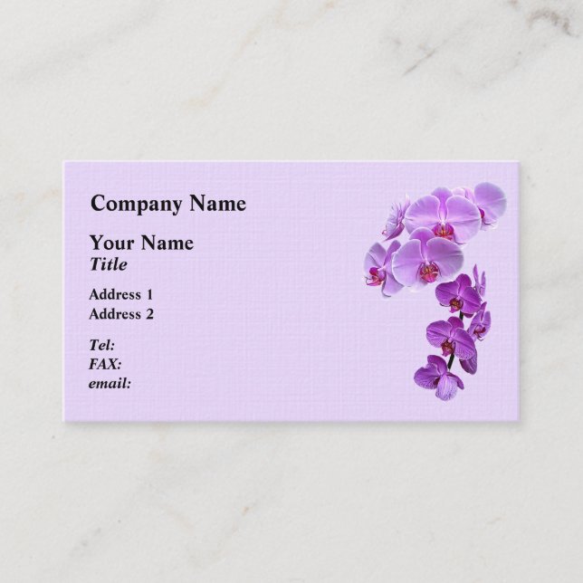Phalaenopsis Orchids Large and Small Business Card (Front)