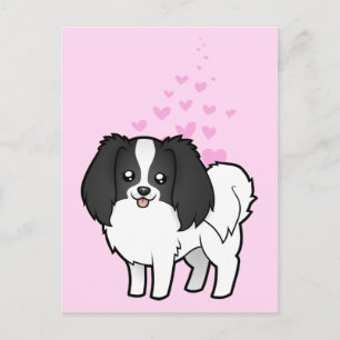 Phalene / Japanese Chin Love Postcard