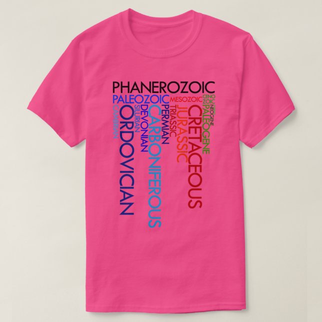 Phanerozoic aeons eras ages T-Shirt (Design Front)