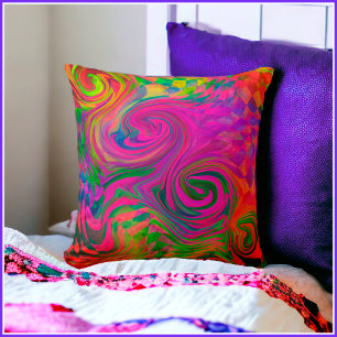 [Phantasmagoria] Warped Swirling Colors  Cushion