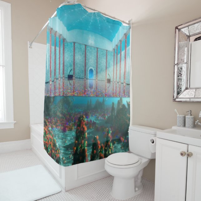 Phantastes: The Fairy Bath Shower Curtain (In Situ)