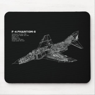 Phantom Fighter Jet (Supersonic Aircraft) Pilot Mouse Mat