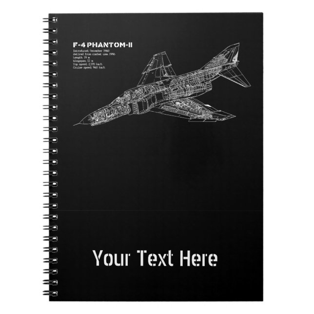 Phantom Fighter Jet (Supersonic Aircraft) Pilot Notebook (Front)
