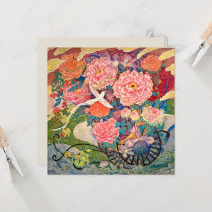 Phantom Flower Carriage: Nihonga Art Postcard