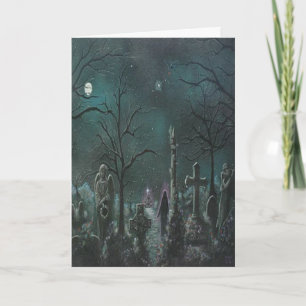 Phantom Graveyard Halloween Card