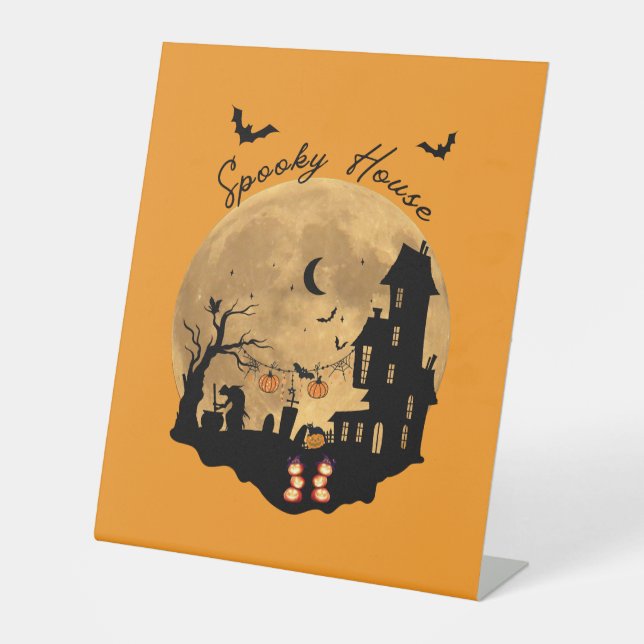 Phantom Home Décor by Hauntingly Fun Pedestal Sign (Front)