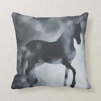 "Phantom" Horse in mist.Pillow Cushion
