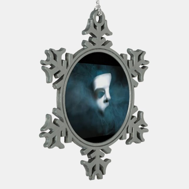 Phantom Mask Snowflake Ornament (Left)
