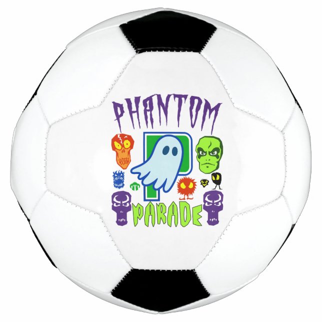 Phantom parade spooky ghost skull design football (Front)