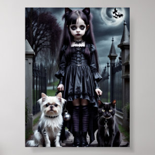 Phantom Portraits: Realistic Haunting Depiction Poster