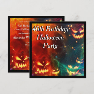 Phantom Pumpkins 40th Birthday Party Invitation