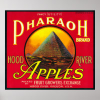 Pharaoh Apple Crate LabelHood River, OR