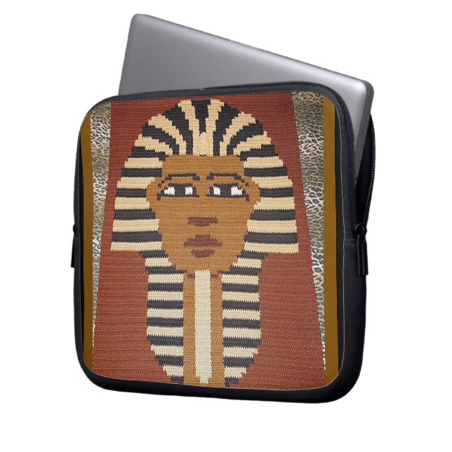 Pharaoh Artisan Crochet Print Electronics Bag (Front Left)