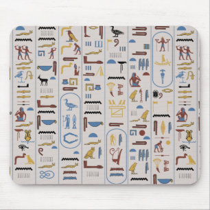 Pharaoh Ash Background Ancient Hieroglyphs Mouse Mat