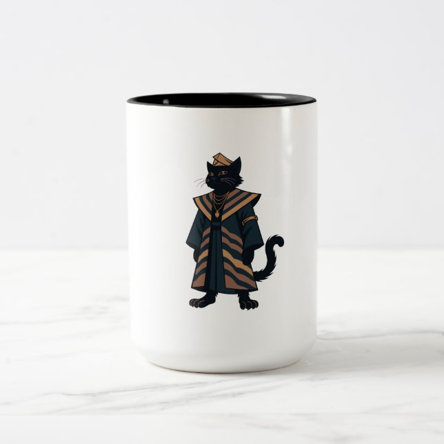 Pharaoh Black Cat Coffee Mug (Center)