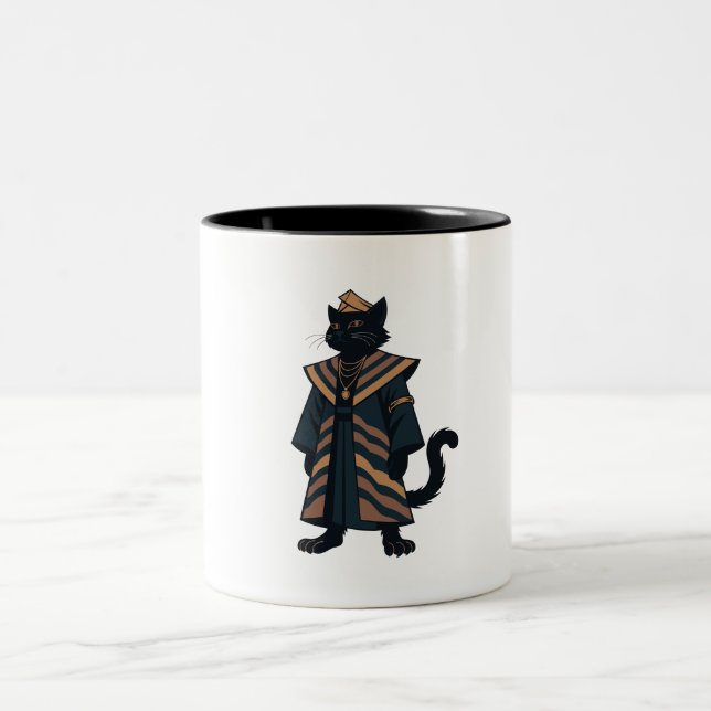 Pharaoh Black Cat Coffee Mug (Center)