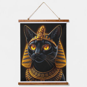 Pharaoh Cat-Akhenaten Canvas. Hanging Tapestry