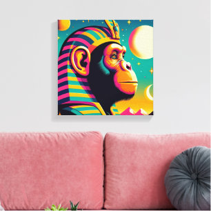 Pharaoh Chimpanzee Tut 3 Canvas Print
