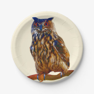 Pharaoh Eagle Owl Paper Plate