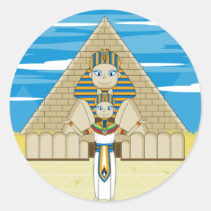 Pharaoh & Great Sphinx of Giza Sticker