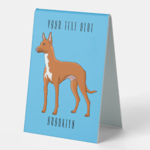 Pharaoh hound dog cartoon illustration