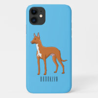 Pharaoh hound dog cartoon illustration