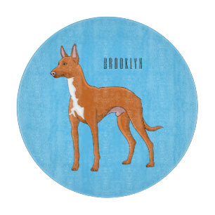 Pharaoh hound dog cartoon illustration cutting board