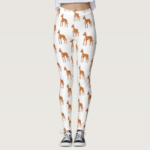 Pharaoh hound dog cartoon illustration leggings
