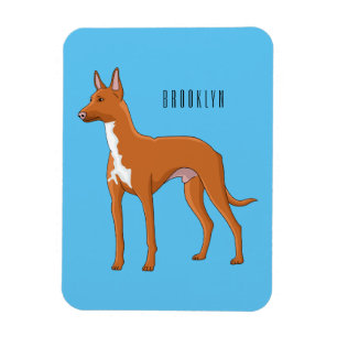 Pharaoh hound dog cartoon illustration magnet