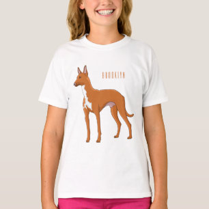 Pharaoh hound dog cartoon illustration T-Shirt