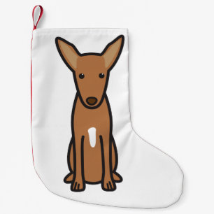 Pharaoh Hound Dog Cartoon Small Christmas Stocking