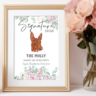 Pharaoh Hound Dog Signature Drink Sign