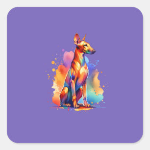 Pharaoh Hound Dog Square Sticker