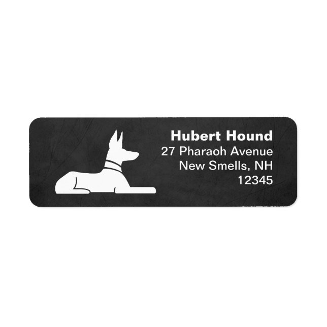 Pharaoh Hound Egyptian Hieroglyph Return Address (Front)