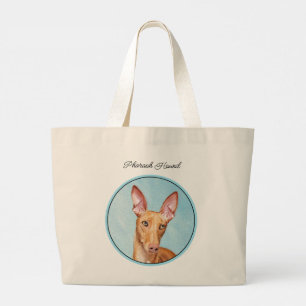 Pharaoh Hound Painting Chestnut Original Dog Art Large Tote Bag