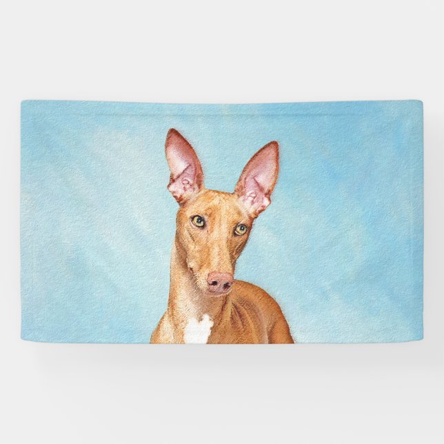 Pharaoh Hound Painting - Cute Original Dog Art Banner (Horizontal)