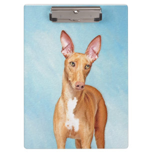 Pharaoh Hound Painting - Cute Original Dog Art Clipboard
