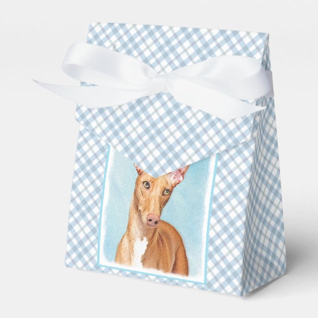Pharaoh Hound Painting - Cute Original Dog Art Favour Box (Front Side)