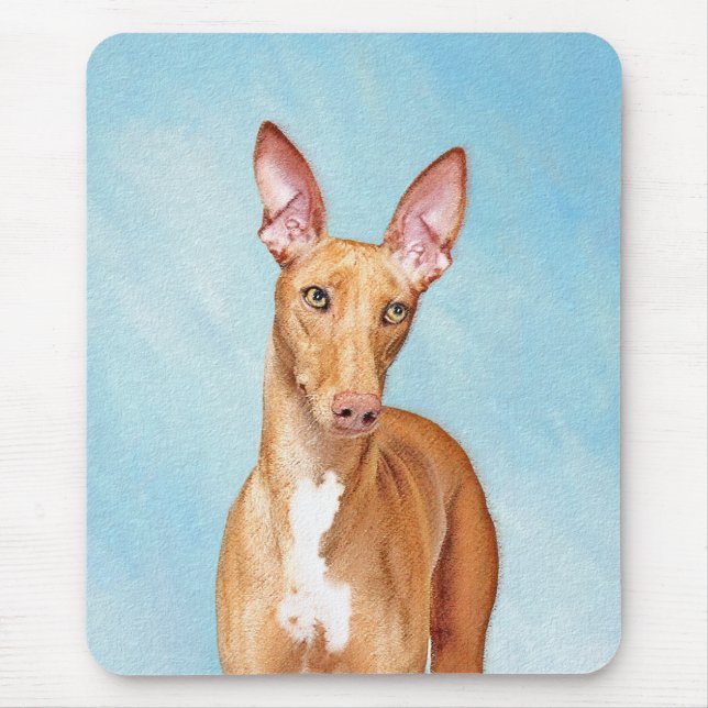 Pharaoh Hound Painting - Cute Original Dog Art Mouse Mat (Front)
