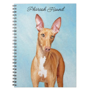 Pharaoh Hound Painting - Cute Original Dog Art Notebook