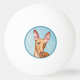Pharaoh Hound Painting - Cute Original Dog Art Ping Pong Ball