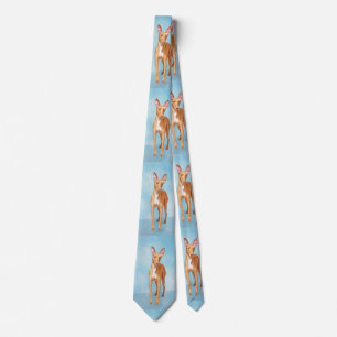 Pharaoh Hound Painting - Cute Original Dog Art Tie