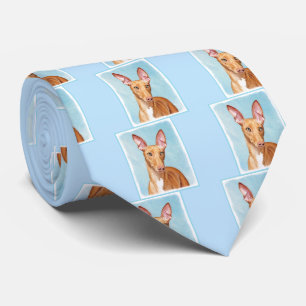 Pharaoh Hound Painting - Cute Original Dog Art Tie