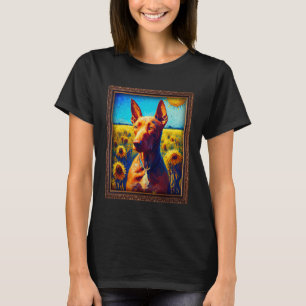 Pharaoh Hound Painting Sunflower Flower Mum Women T-Shirt
