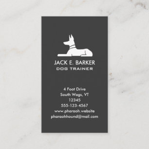 Pharaoh Hound Vertical Business Card
