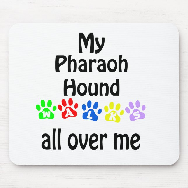 Pharaoh Hound Walks Design Mouse Mat (Front)