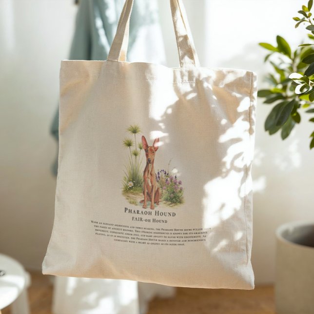 Pharaoh Hound | Watercolor Dog Breed Quote Tote Bag (Creator Uploaded)