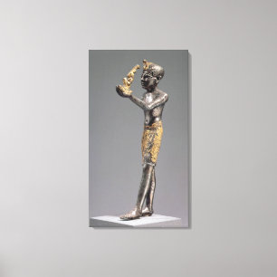 Pharaoh making an offering before the Goddess Maat Canvas Print