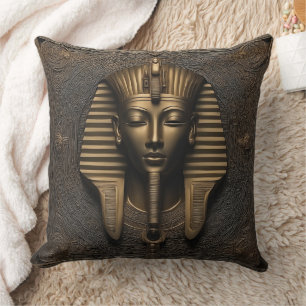 Pharaoh’s Luxe: Copper & Gold Elegance Cushion